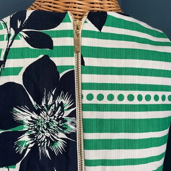 Eliza J Sleeveless Knee Length Striped Dress. Summer Colors. Size 6. 97% cotton - Picture 6 of 11